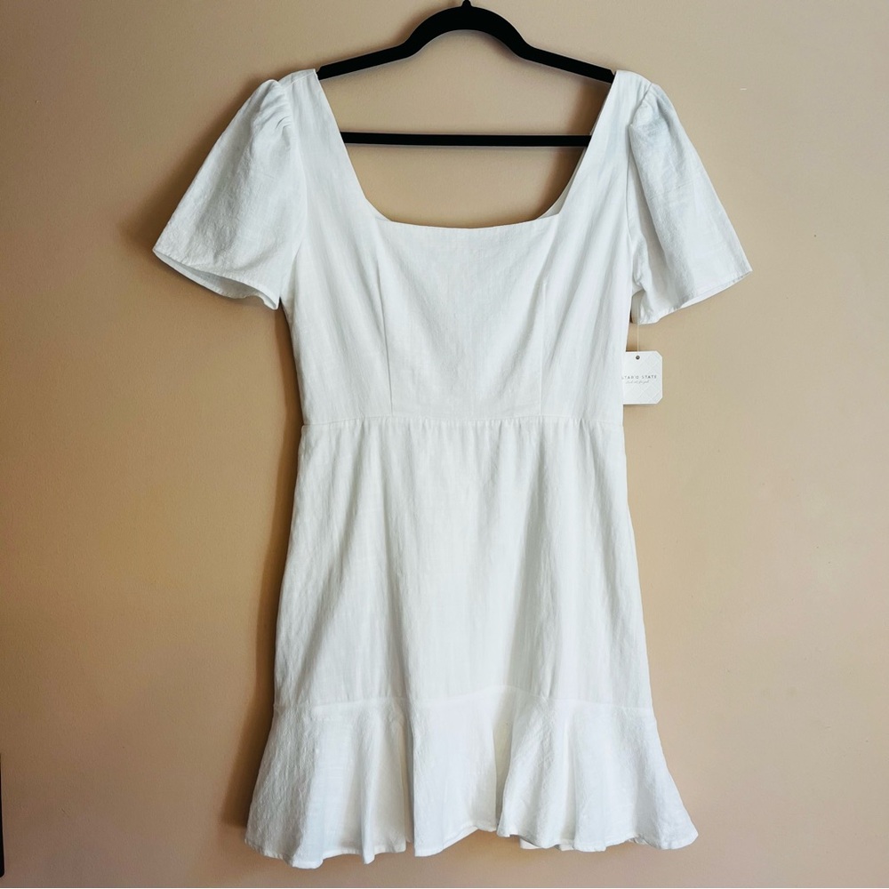 NWT, Altar'd State White Mini Dress, M, Bachelorette, Bridal Shower